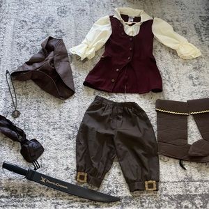 RARE Disney Parks Pirate Costume Size Medium Boys 10 12 Exclusive Caribbean